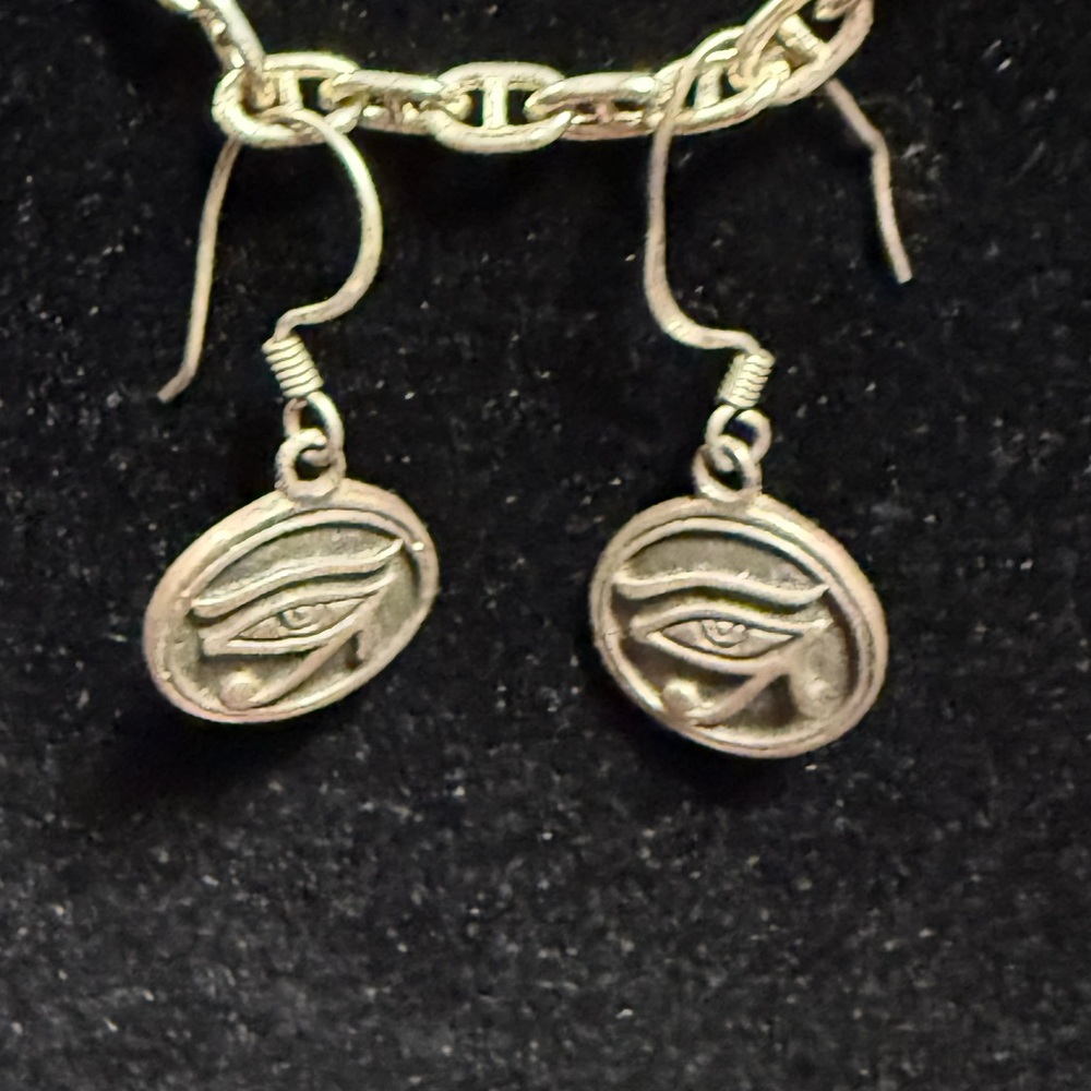 Gold Eye of Horus Earrings